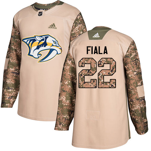Adidas Predators #22 Kevin Fiala Camo Authentic Veterans Day Stitched NHL Jersey